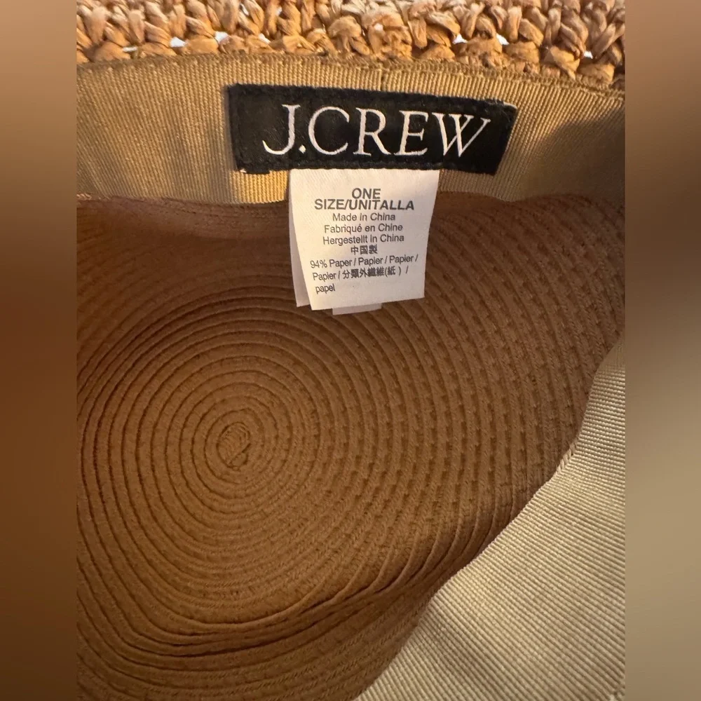 J. Crew Classic Tan Straw Hat - Picture 3 of 4